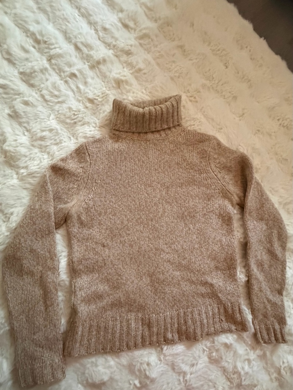 Ann Taylor Beige-Taupe Turtleneck Sweater